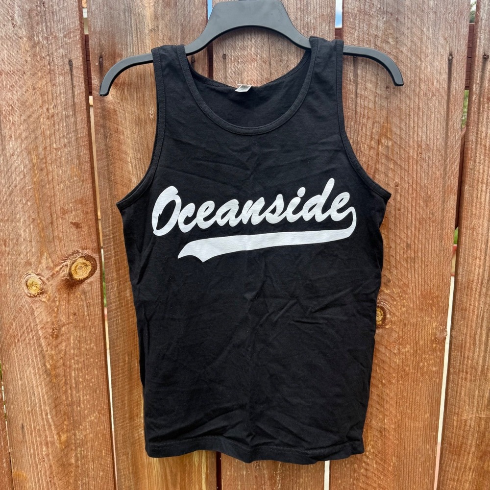 Mens Oceanside Graphic Tank Top Black Small Classic‎ Fit Sleeveless Tee muscle
